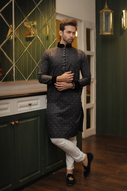 Experience best Desi Fashion with Premium Men's Panjabi. High Quality Delhi Cotton black gray golden luxurious traditional Bangladeshi garment stylish style exclusive deshi punjabi long mens dress eid ramadan bangla bangali bengali hindi indian wedding shadi cultural cloth cheapest price in Sydney Melbourne Australia