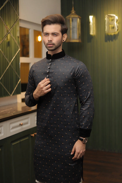 Experience best Desi Fashion with Premium Men's Panjabi. High Quality Delhi Cotton black gray golden luxurious traditional Bangladeshi garment stylish style exclusive deshi punjabi long mens dress eid ramadan bangla bangali bengali hindi indian wedding shadi cultural cloth cheapest price in Sydney Melbourne Australia